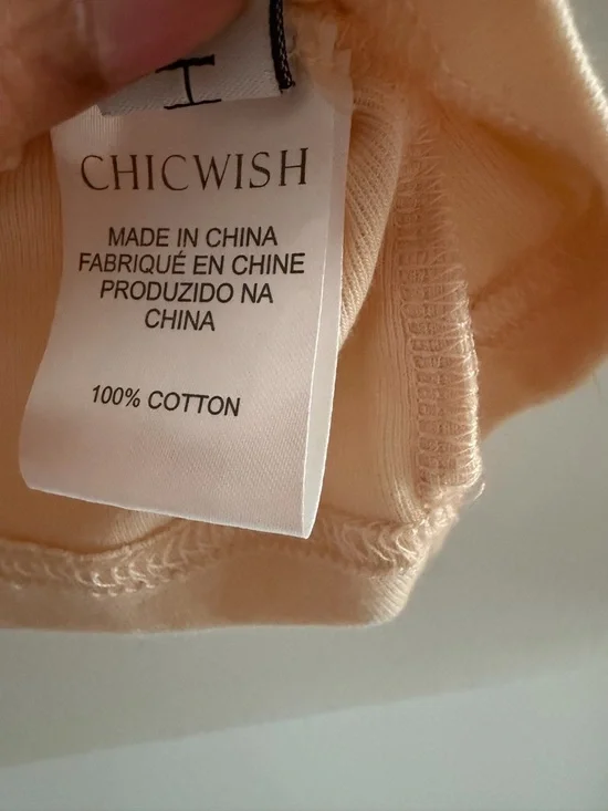 Long Sleeve Draped Neck Top in Light Beige - Picture 10 of 17